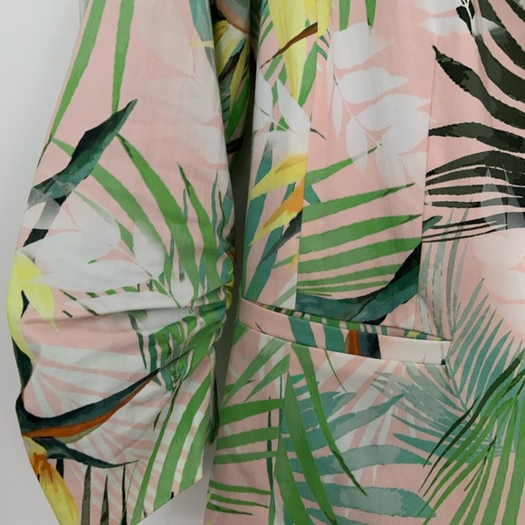 *HOST PICK* TROPICAL PRINT LIGHT JACKET / LINED / BLAZER - Picture 2 of 3